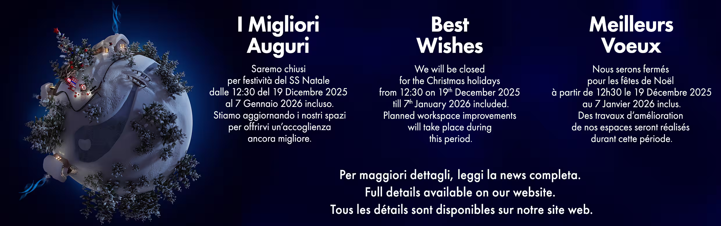 Sagicofim 2025 - Auguri di Natale - Season's greetings - Meilleurs vœux de Noël